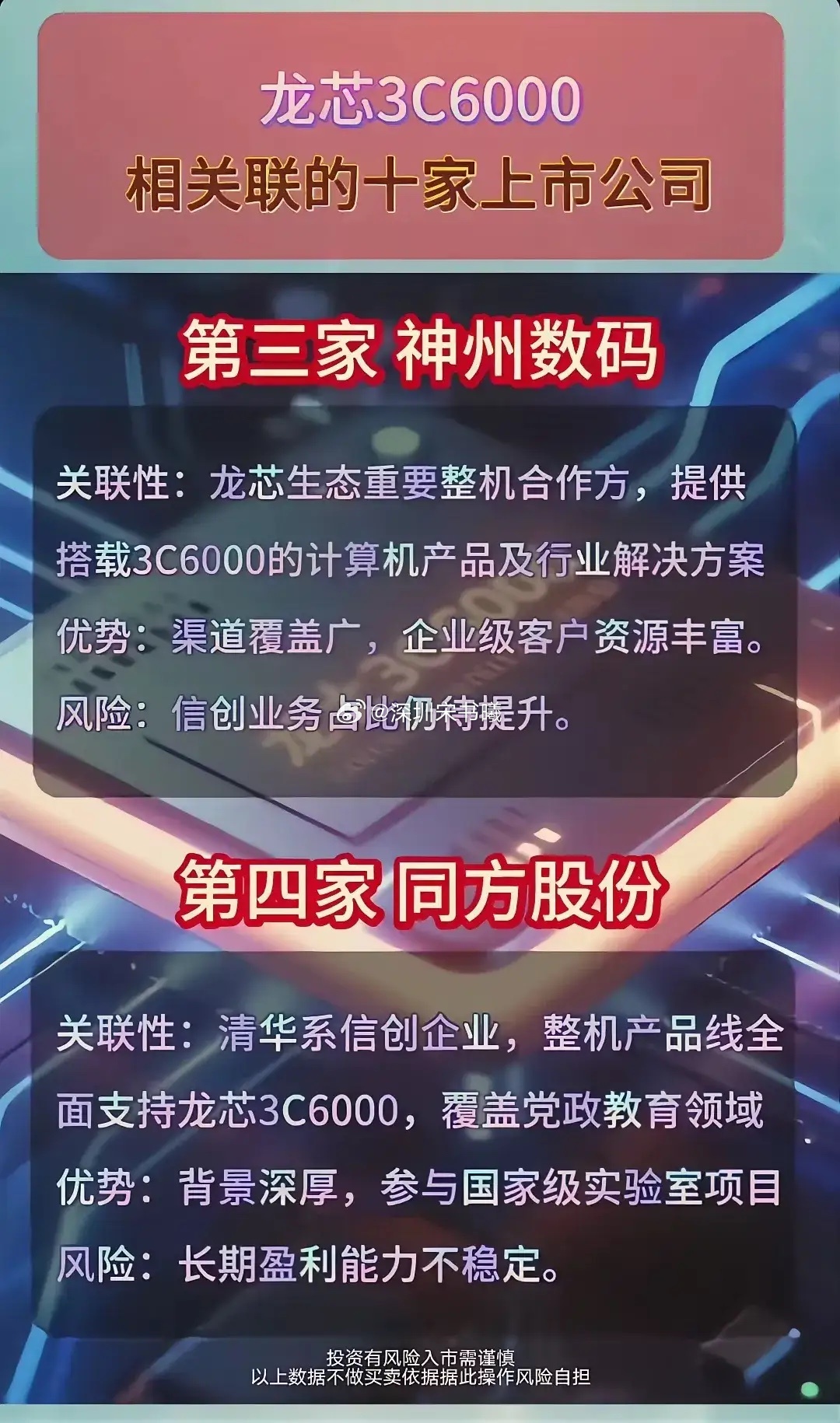 龙芯3C6000引爆信创浪潮！十大核心合作商全解析
