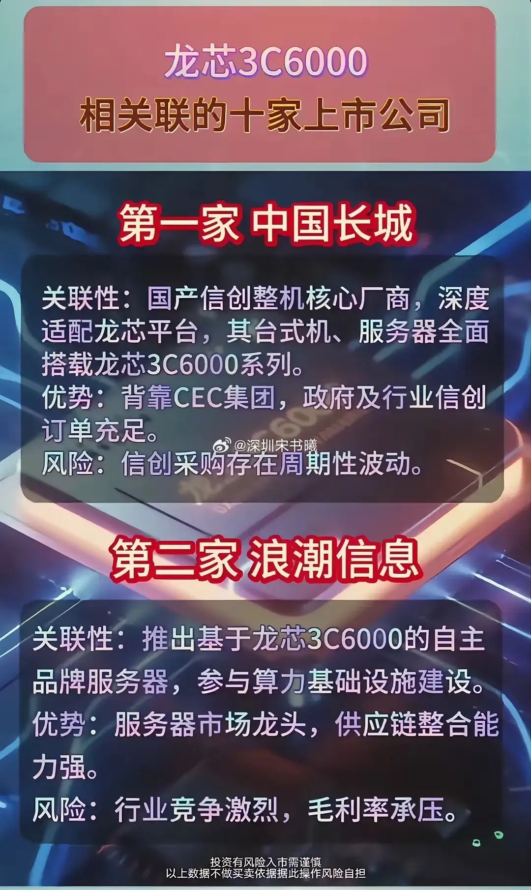 龙芯3C6000引爆信创浪潮！十大核心合作商全解析